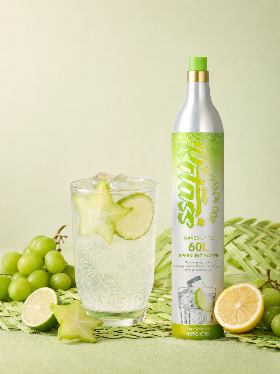 Rotass 0.6L CO₂ Cylinder for Soda Makers and Sparkling Water