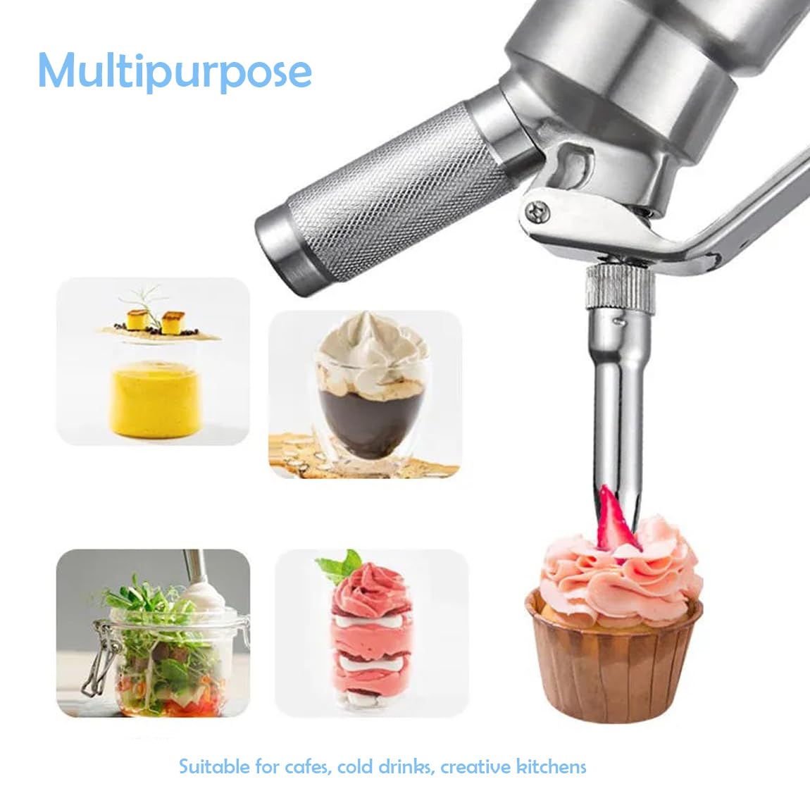 Rotass 500ml Stainless Steel Whipped Cream Dispenser