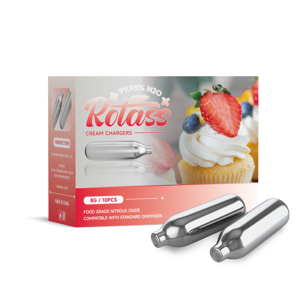 8G Cream Chargers | Rotass（Single box packaging）